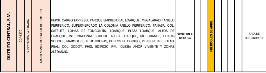 Lista de colonias que no tendrán luz pasado mañana