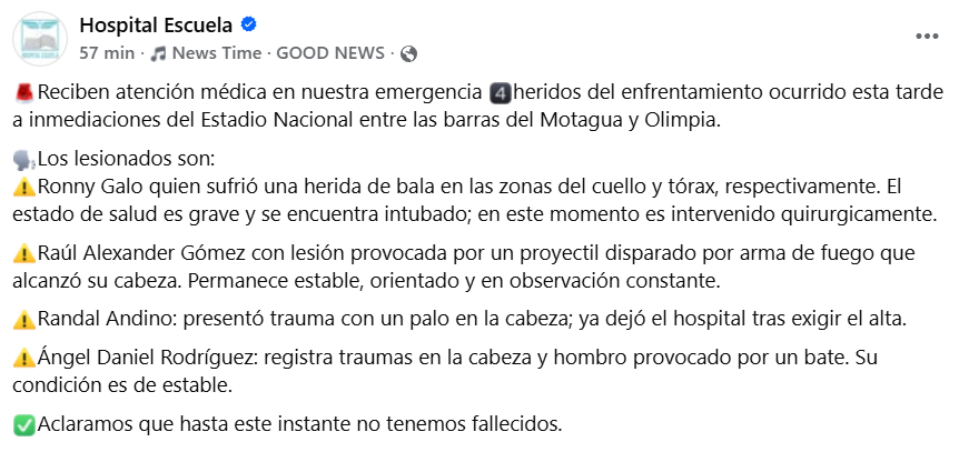 Captura de pantalla de la publicación