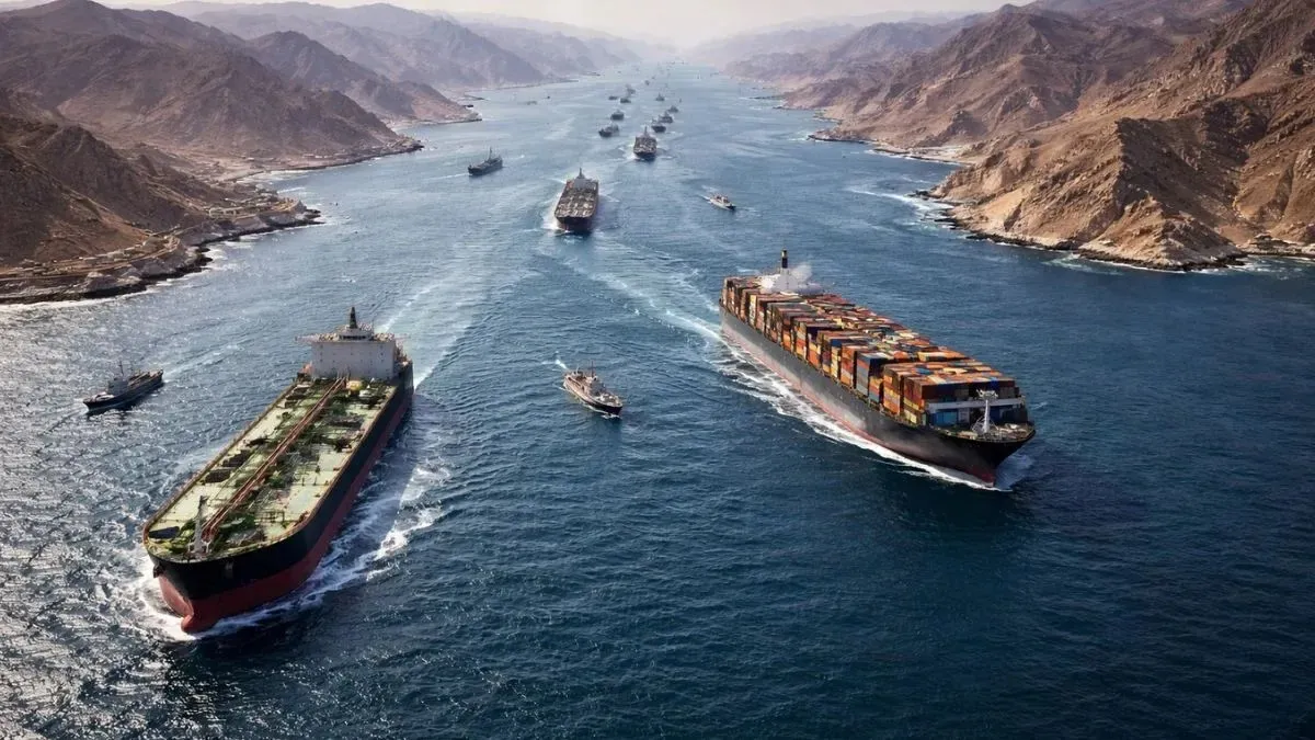 Estrecho de Ormuz desde arriba