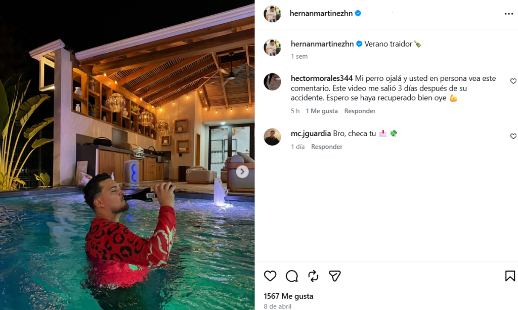 Captura de pantalla de la publicación