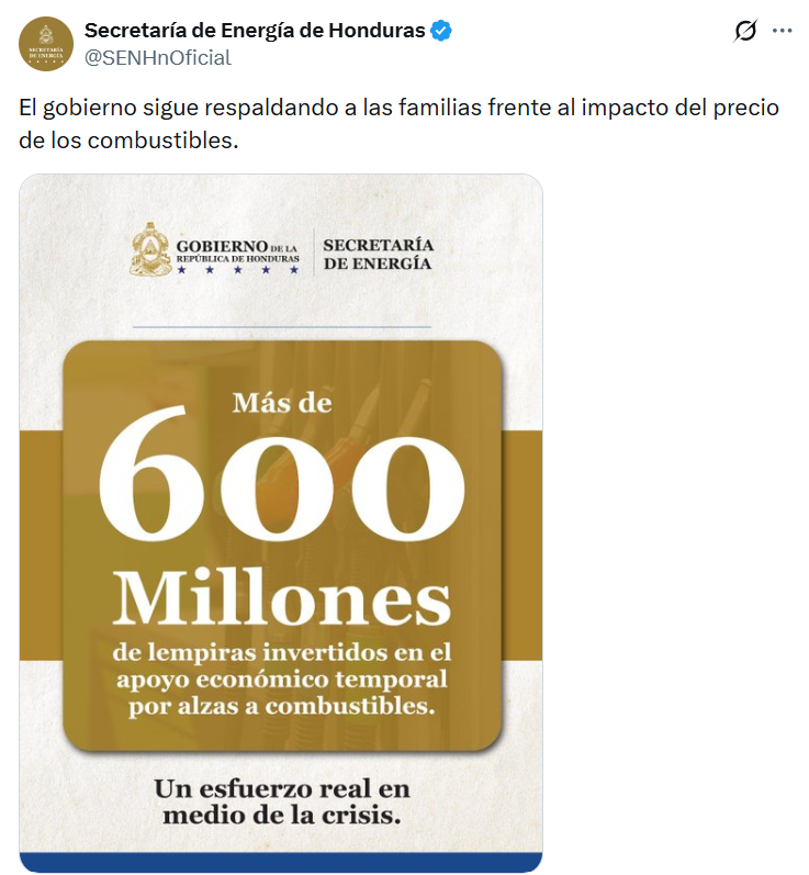 Captura de pantalla de la publicación