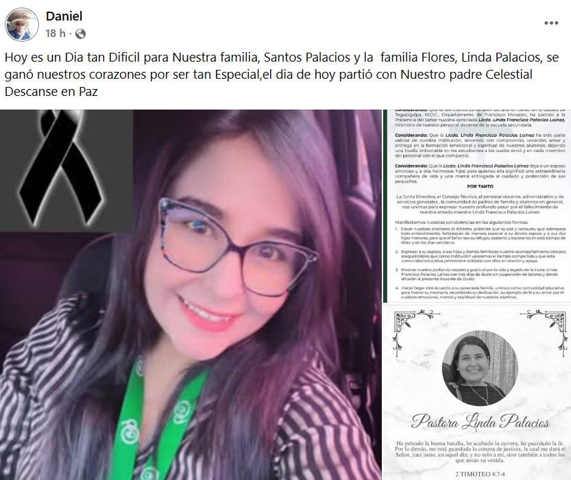 Captura de pantalla de la publicación