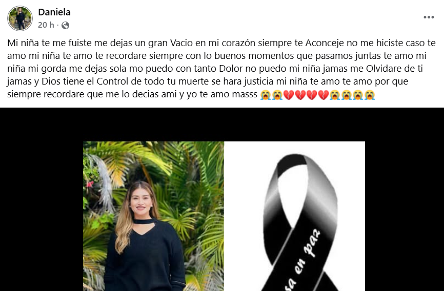 Captura de pantalla de la publicación