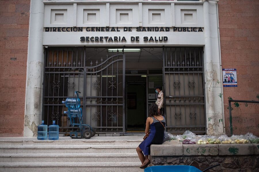 Parte exterior de la Secretaría de Salud