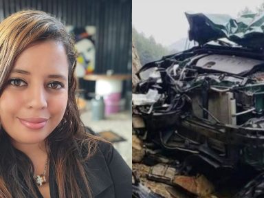 Imagen de Comunicadora de las FFAA sobrevive a aparatoso accidente en CA-5