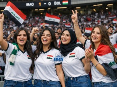 Imagen de ¿Aficionado iraquí llevó a sus cuatro esposas al repechaje en México? Esto se sabe