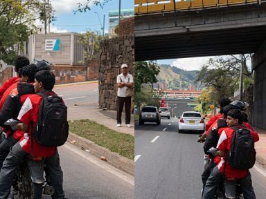 Imagen de Exponen a cinco jóvenes a bordo de una sola motocicleta en el anillo periférico