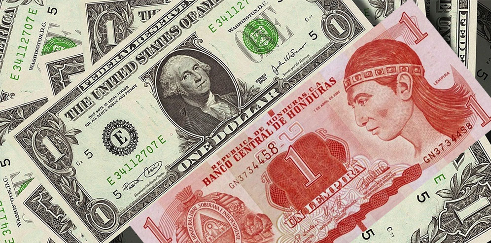 Dólares y lempiras
