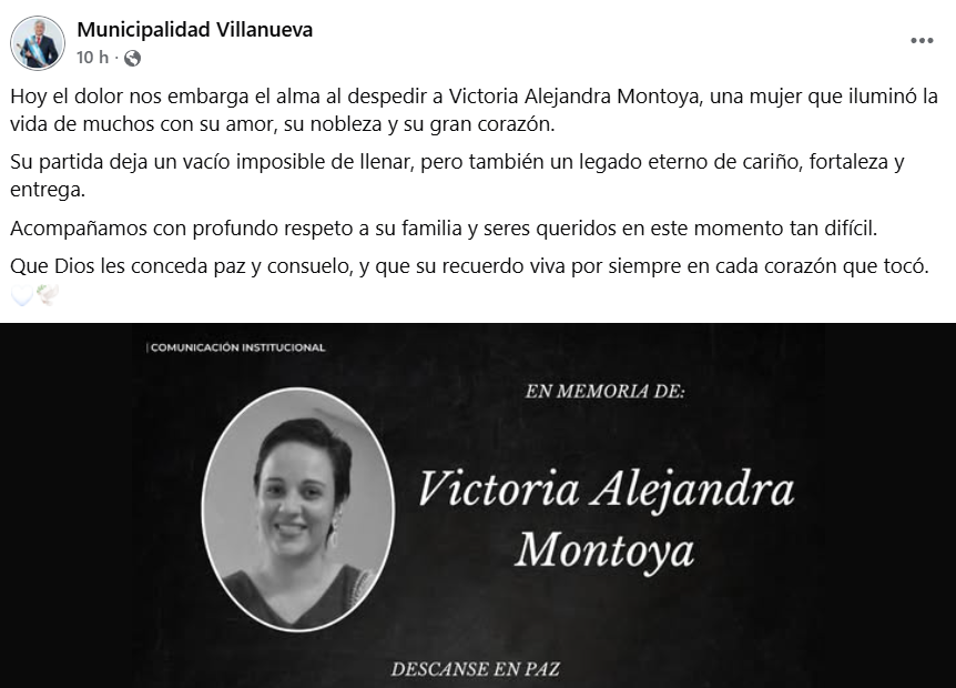 Captura de pantalla de la publicación