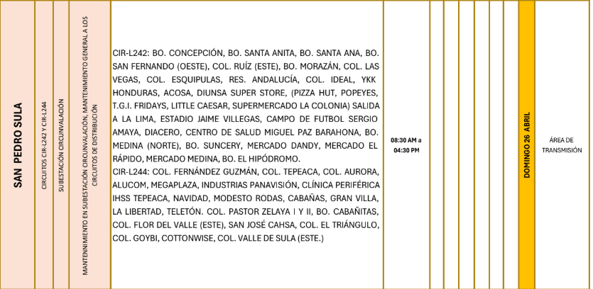 Lista de colonias que no tendrán luz pasado mañana