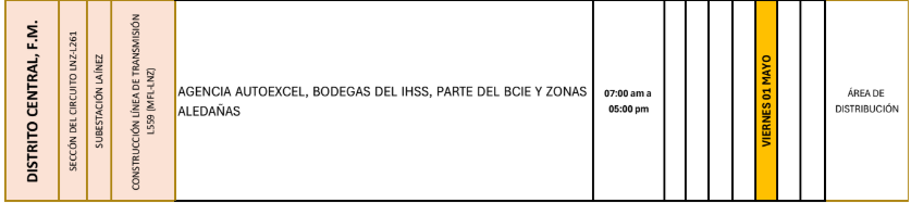 Lista de colonias que no tendrán luz pasado mañana