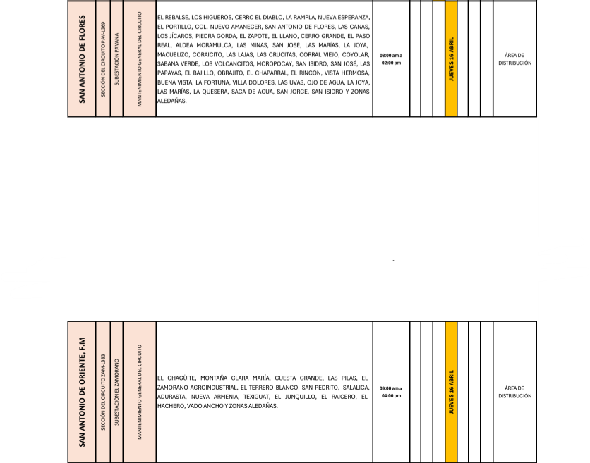 Lista de colonias que no tendrán luz pasado mañana