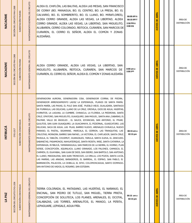 Lista de colonias que no tendrán luz pasado mañana