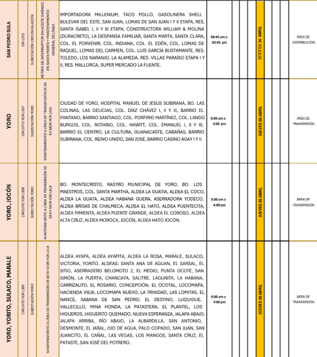 Lista de colonias que no tendrán luz pasado mañana