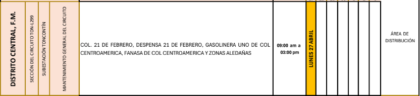 Lista de colonias que no tendrán luz pasado mañana