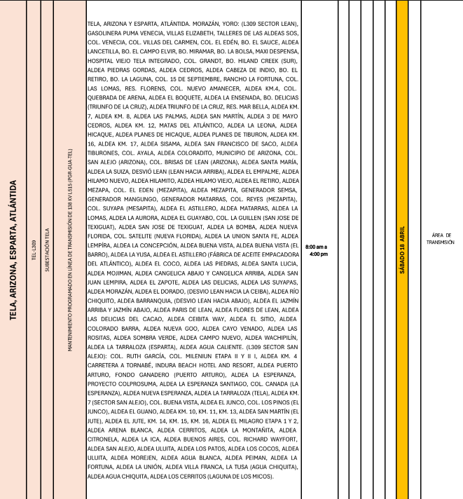 Lista de colonias que no tendrán luz pasado mañana