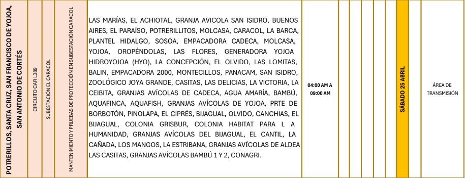 Lista de colonias que no tendrán luz pasado mañana