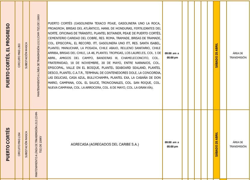 Lista de colonias que no tendrán luz pasado mañana