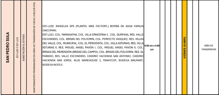 Lista de colonias que no tendrán luz pasado mañana