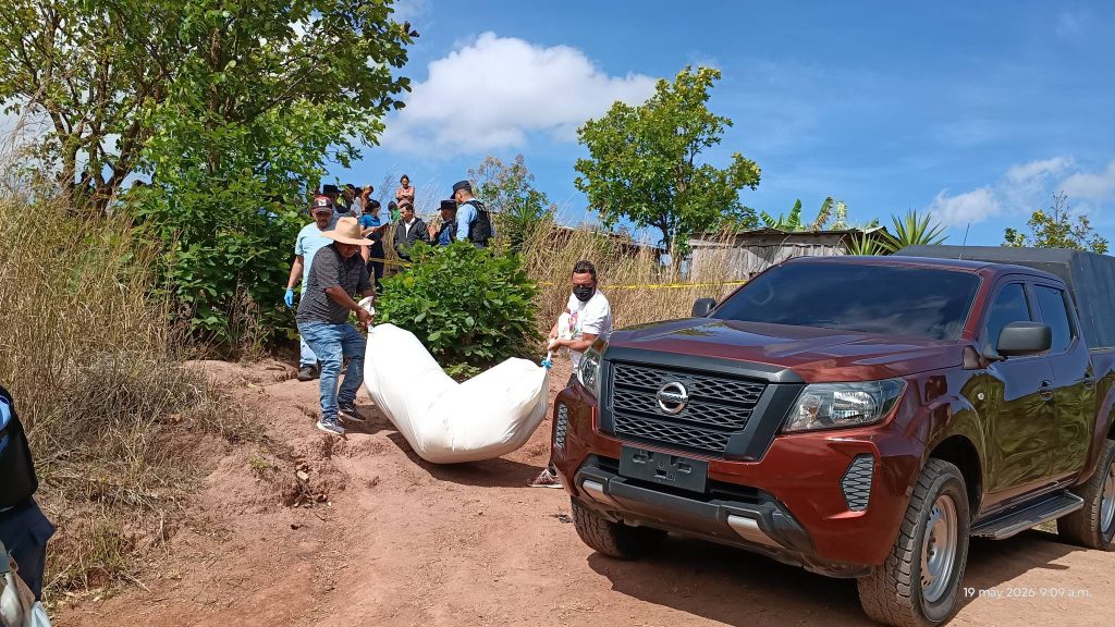 Lugar donde encontraron el cuerpo de Marlon Antonio Bonilla Sandoval.