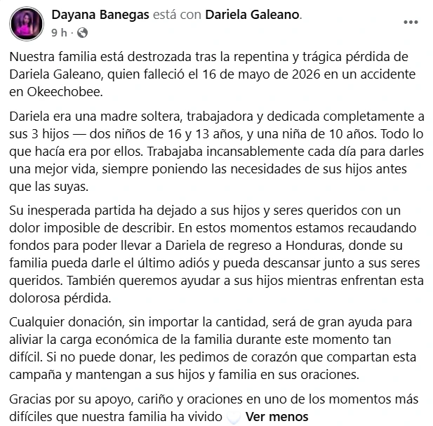 Captura de pantalla de la publicación