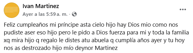 Captura de pantalla de la publicación