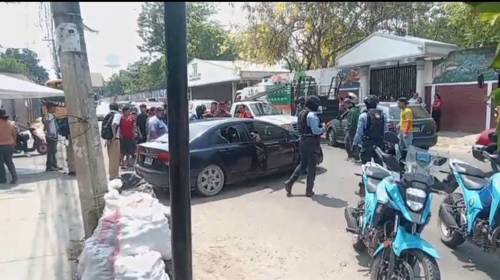 Lugar del hecho donde se ve el vehículo