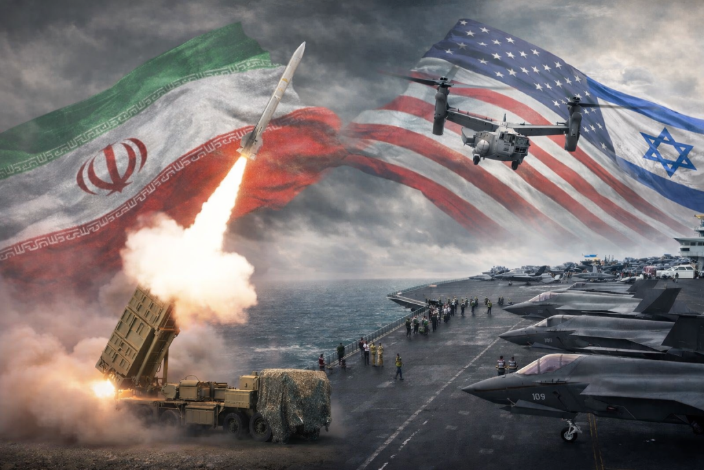 Imagen referencial a la guerra de Estados Unidos con Irán