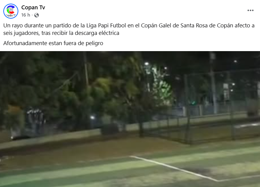 Captura de pantalla de la publicación