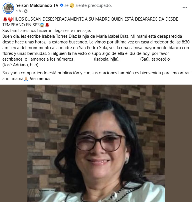 Captura de pantalla de la publicación