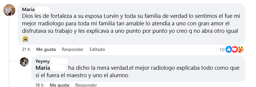 Captura de pantalla de los comentarios