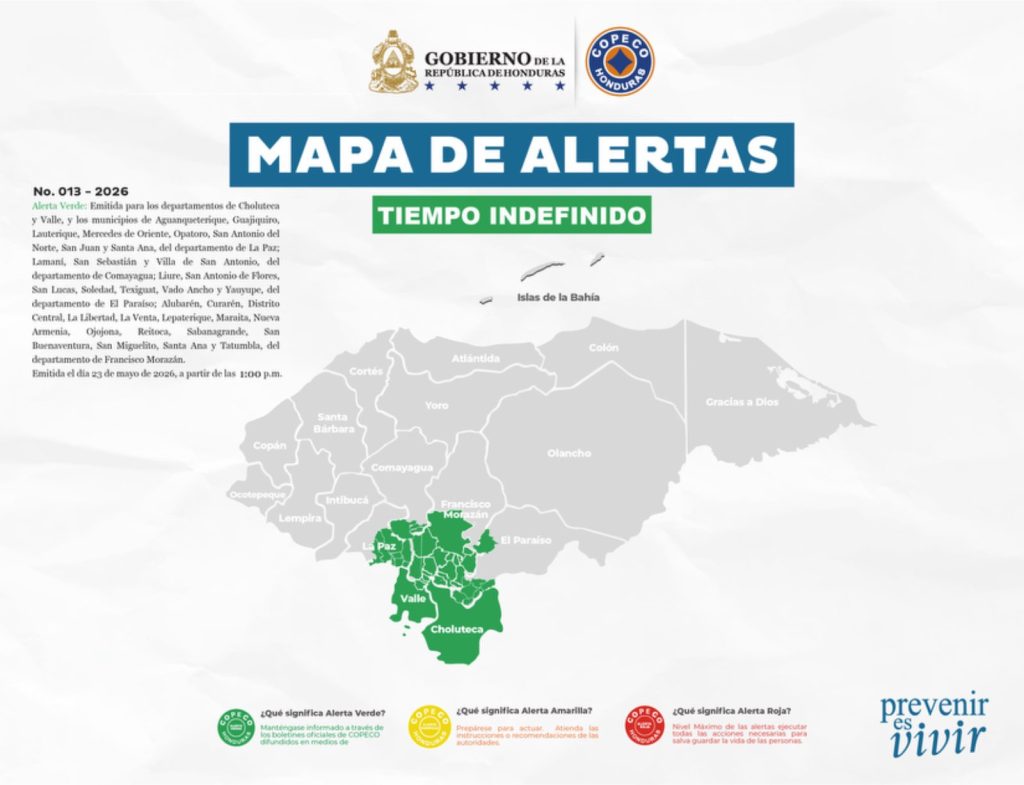 Municipios en Honduras bajo alerta verde por la sequía asociada a El Niño
