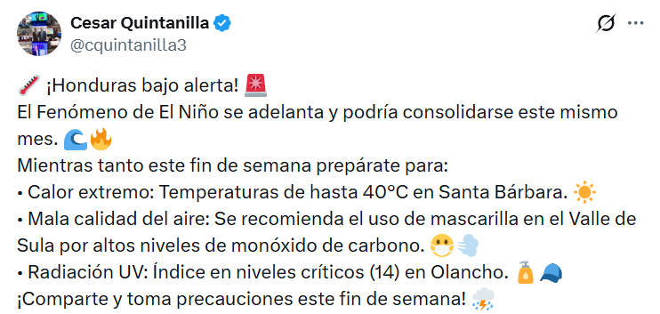 Captura de pantalla de la publicación
