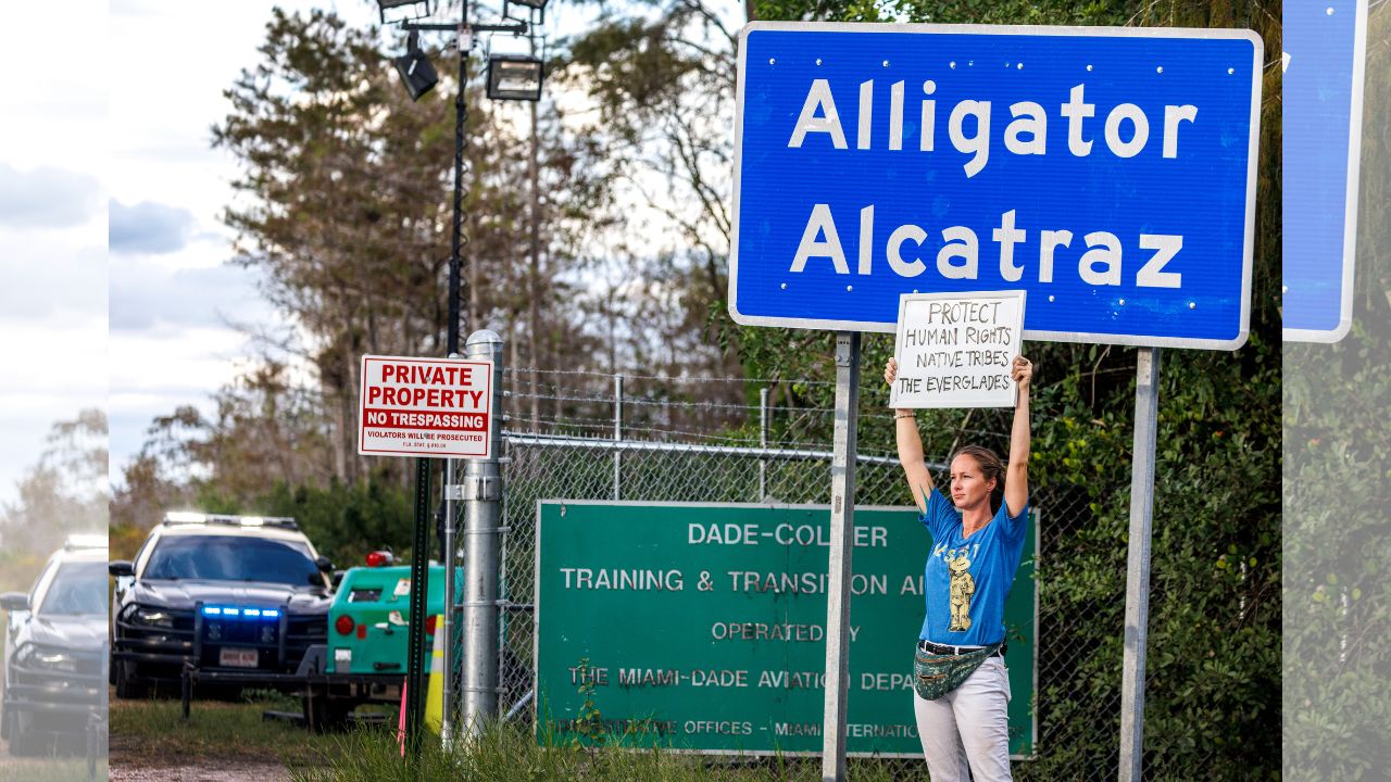 Imagen de 'Alligator Alcatraz' cierra en menos de un año. ¿Qué pasará con 1,400 detenidos?