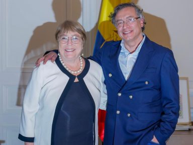 Imagen de Gustavo Petro apoya a Michelle Bachelet para ser secretaria de la ONU