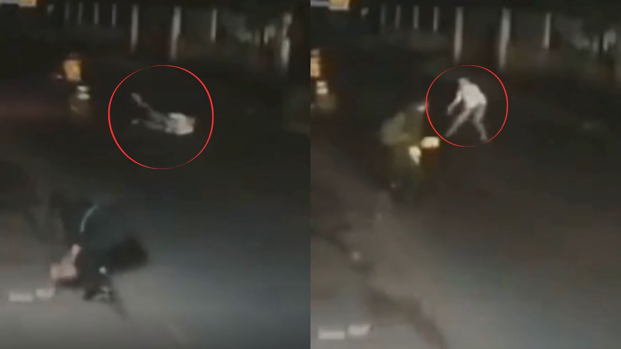 Vídeo: ¡Se les adelantó! Joven derribó a pedradas a presuntos asaltantes en moto Imagen principal de Vídeo: ¡Se les adelantó! Joven derribó a pedradas a presuntos asaltantes en moto