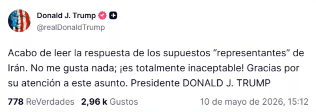 Captura de pantalla de la publicación