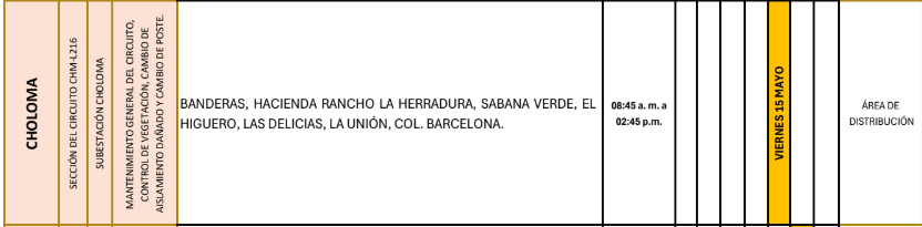 Lista de colonias que no tendrán luz este viernes debido a cortes de energía eléctrica programados por la ENEE