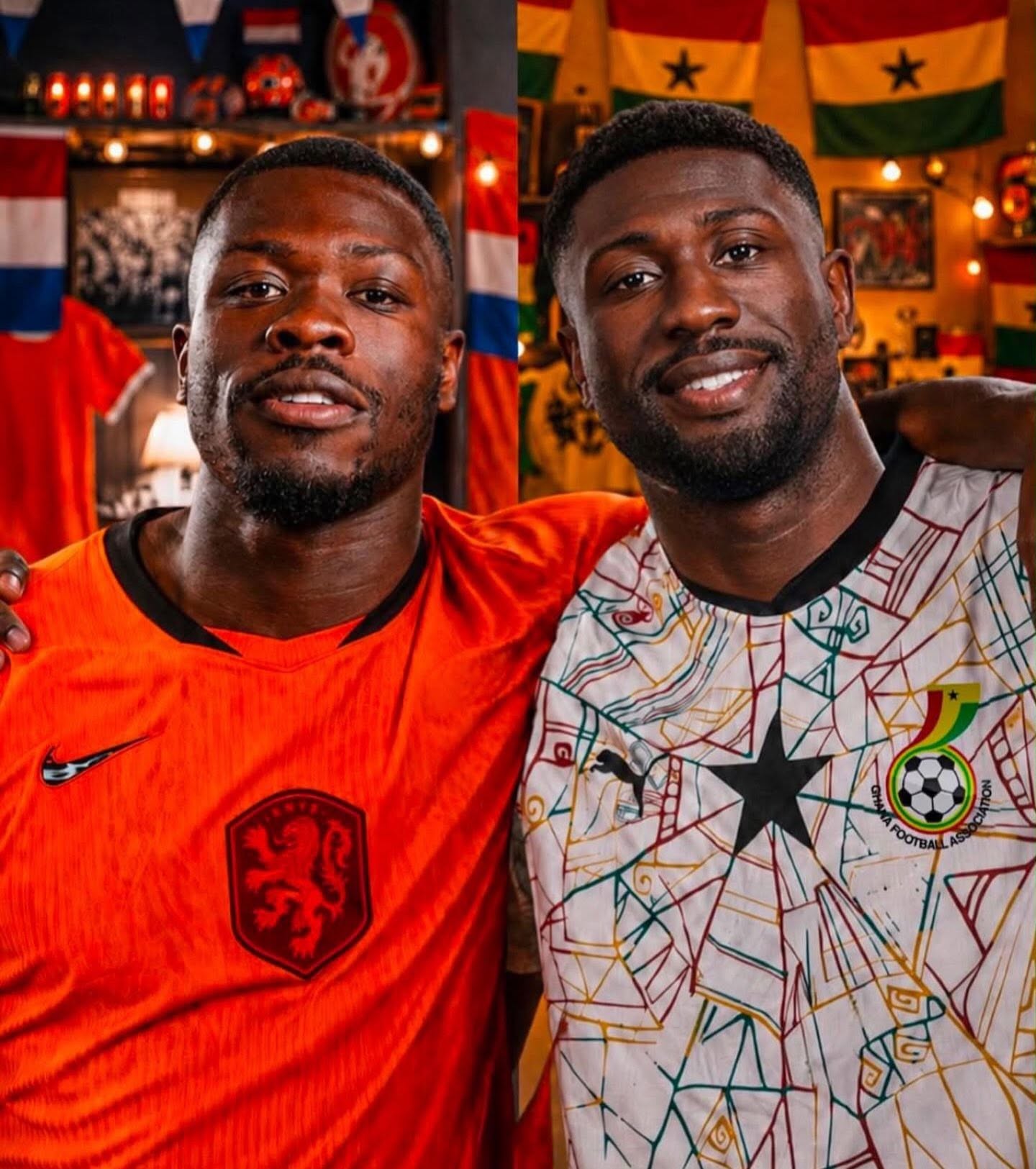 Brian Brobbey y Derrick Luckassen de Países Bajos y Ghana, respectivamente.