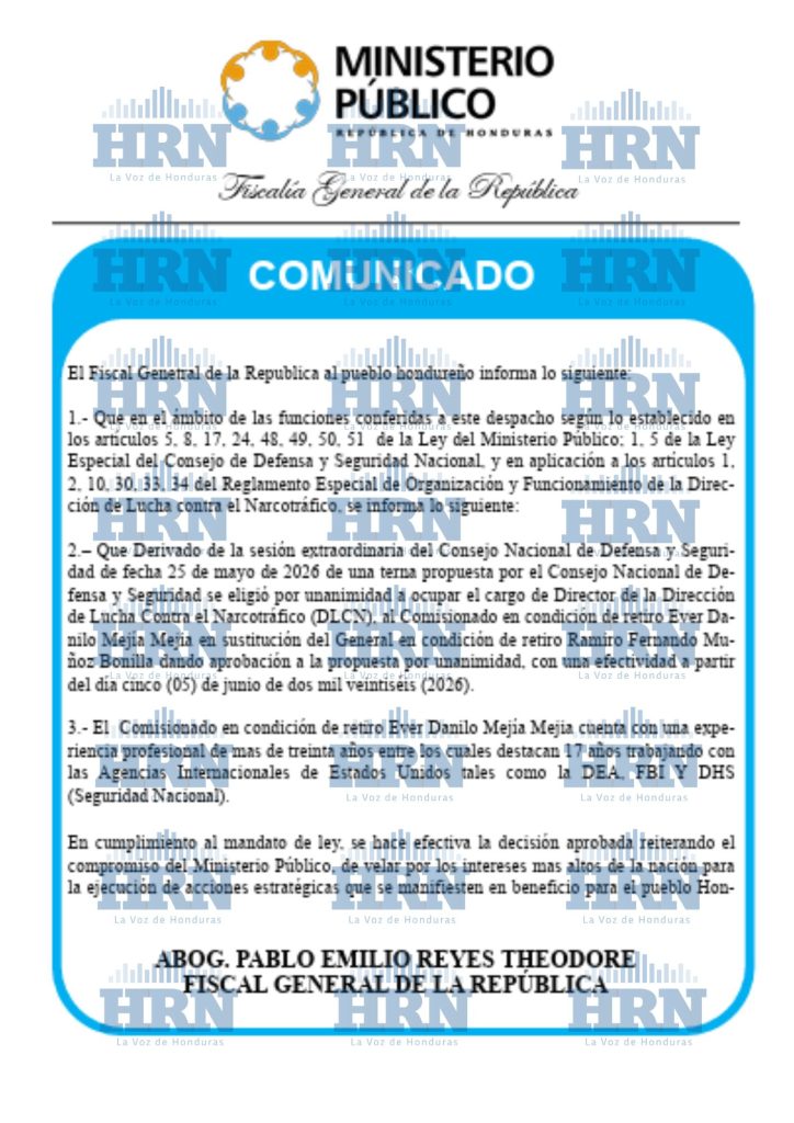 Comunicado sobre la destitución de Ramiro Muñoz en la DLCN.