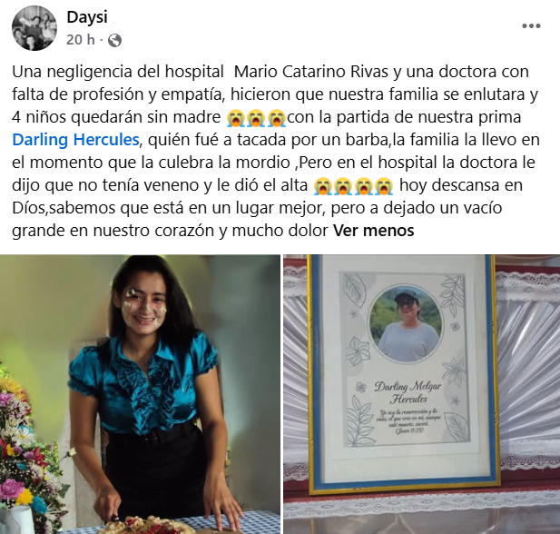 Captura de pantalla de la publicación