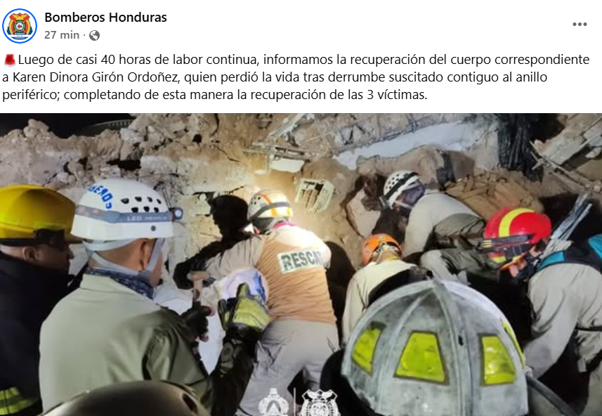 Captura de pantalla de la publicación