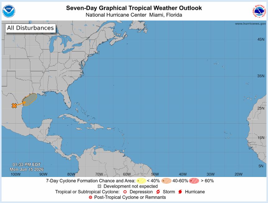 Monitoreo de fenómenos tropicales en el océano Atlántico.