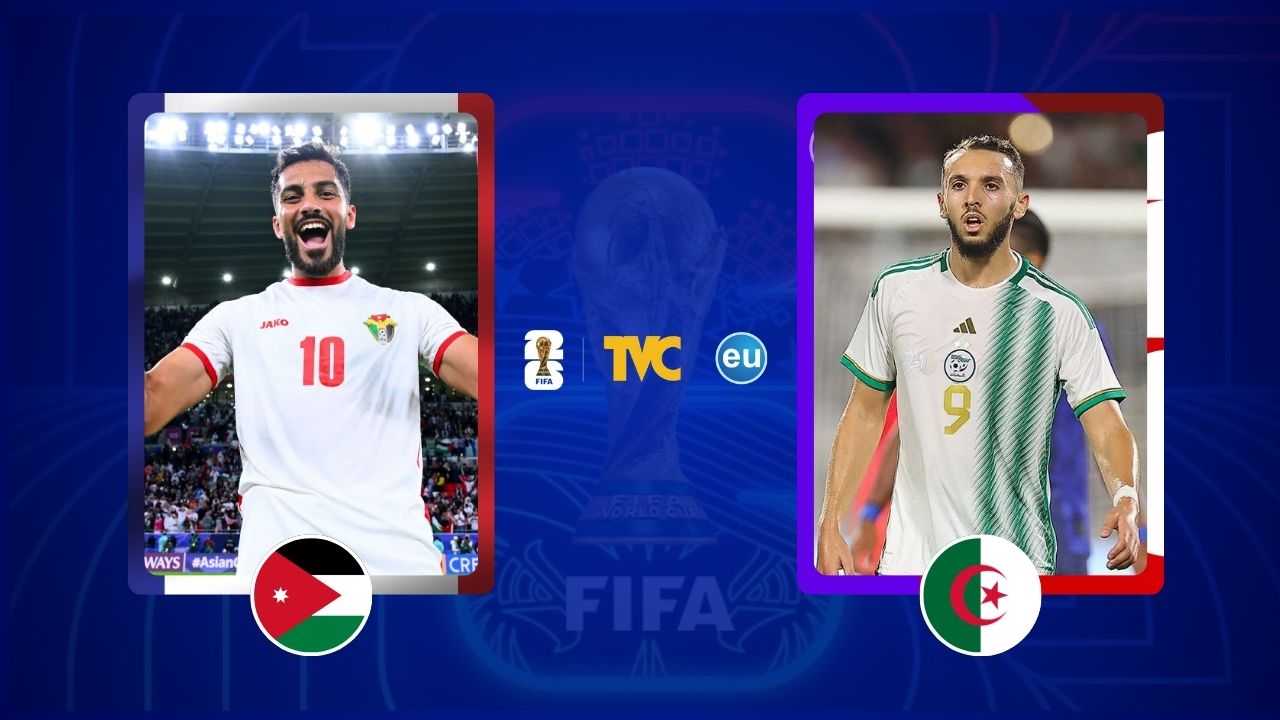 Jordania vs Argelia en vivo: Dónde ver, marcador | Grupo J - Mundial 2026 Imagen principal de Jordania vs Argelia en vivo: Dónde ver, marcador | Grupo J - Mundial 2026
