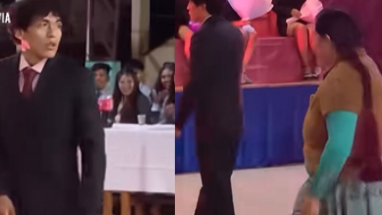 VIDEO: así fue cómo hijo se avergonzó de su madre en ceremonia de colegio Imagen principal de VIDEO: así fue cómo hijo se avergonzó de su madre en ceremonia de colegio