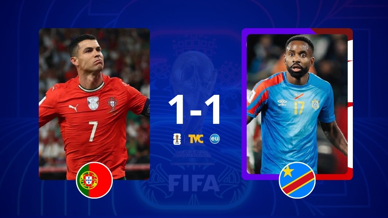 Imagen de Portugal, de Cristiano Ronaldo, no pudo conseguir la victoria ante RD del Congo