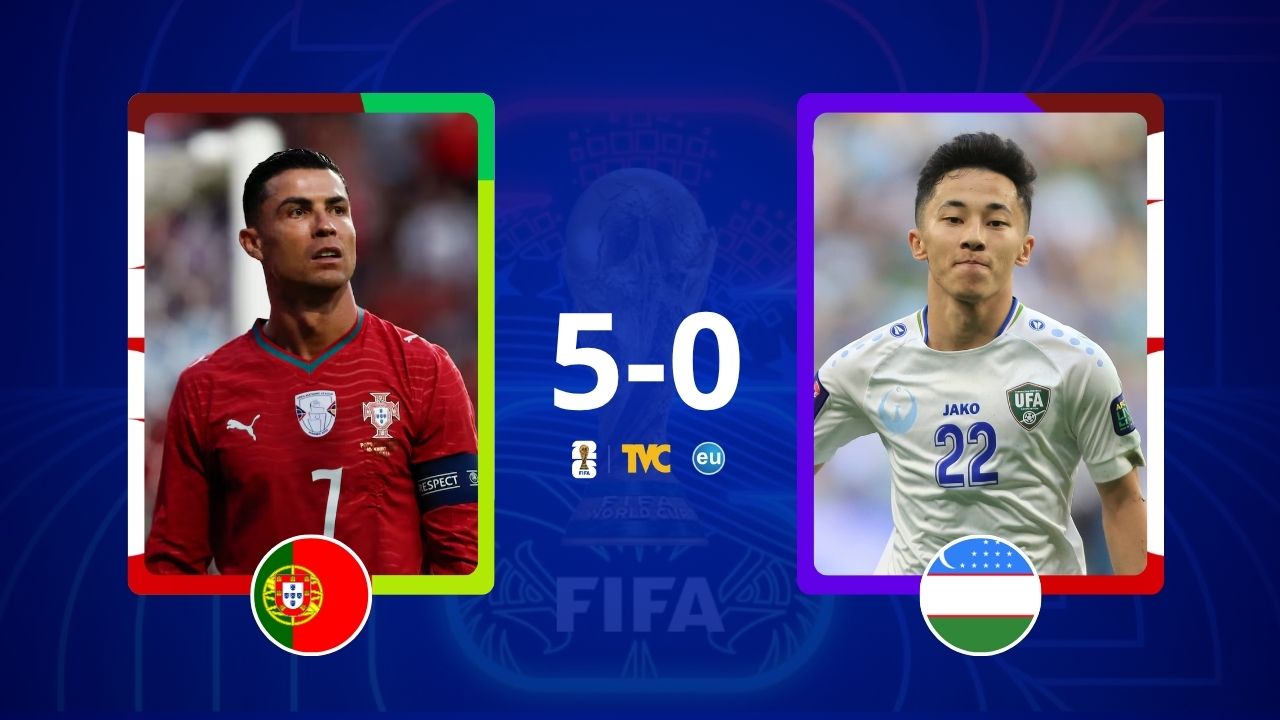 Imagen de Portugal aplasta a Uzbekistán con doblete y récord histórico de Cristiano