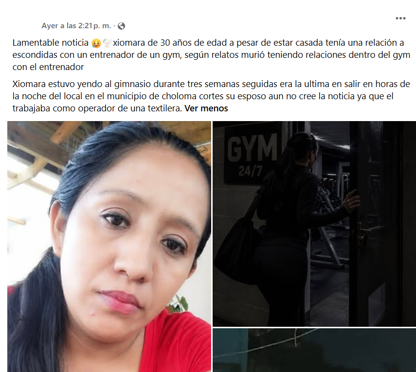 Captura de pantalla de la publicación