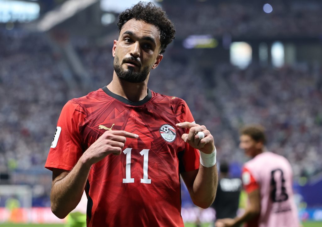 ATLANTA (United States), 07/07/2026.- Mostafa Ziko of Egypt poses after scoring the 0-2 goal during the FIFA World Cup 2026 Round of 16 match Argentina against Egypt, in Atlanta, USA, 07 July 2026. (Egipto) EFE/EPA/RONALD WITTEK