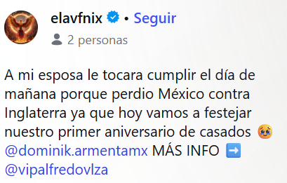 Captura de pantalla de una publicación en la que Alfredo Valenzuela habla sobre el reto viral en el Naranja de Dominik Armenta, aunque el video aún no es filtrado en X (antes Twitter), Telegram y Reddit